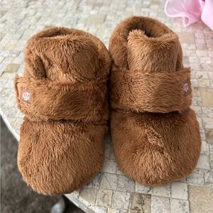 UGG Tan Fuzzy Infant Booties